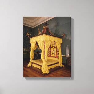 Impressão Em Tela Cama de quatro posters, no estilo chinês, 1750s