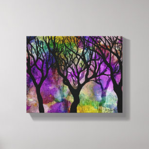 Impressão Em Tela Camadas de árvores no fundo de mica