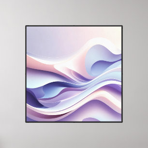 Impressão Em Tela Camadas Flutuantes de Pastel - Abstrato de Arte pa