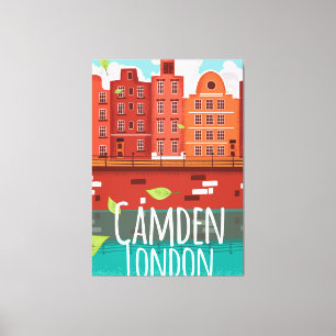 Impressão Em Tela Camden, viagens vintage de poster de Londres