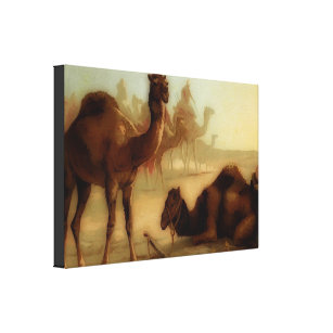 Impressão Em Tela Camelos antigos no deserto