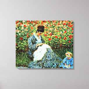 Impressão Em Tela Camille Monet e Criança,
