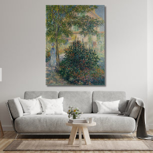Impressão Em Tela Camille Monet no Jardim Argenteuil