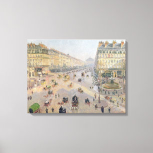 Impressão Em Tela Camille Pissarro a avenida de L'Opera, Paris