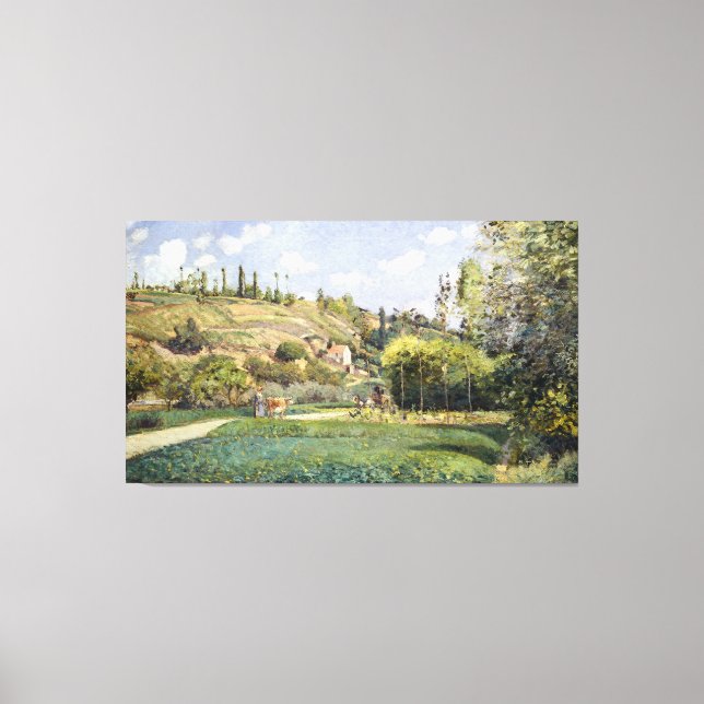 Impressão Em Tela Camille Pissarro A Cowherd em Valhermeil, Auvers-s (Frente)