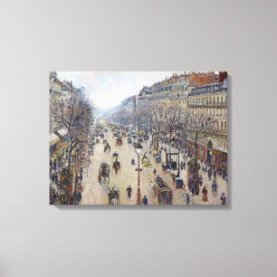 Impressão Em Tela Camille Pissarro - Boulevard Montmartre, manhã