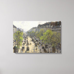 Impressão Em Tela Camille Pissarro - Boulevard Montmartre, Primavera