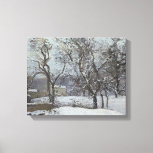 Impressão Em Tela Camille Pissarro - Neve em Louveciennes
