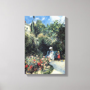 Impressão Em Tela Camille Pissarro no Jardim de Les Mathurins