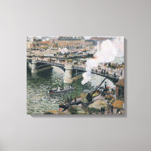Impressão Em Tela Camille Pissarro Pont Boieldieu na Pintura de Roue