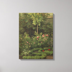Impressão Em Tela Camille Pissarro   um jardim de rosas