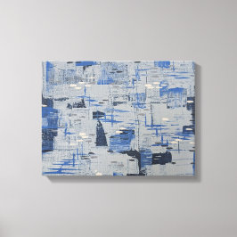 Impressão Em Tela Caminhada de inverno. Abstrato acrílico. Tempestad