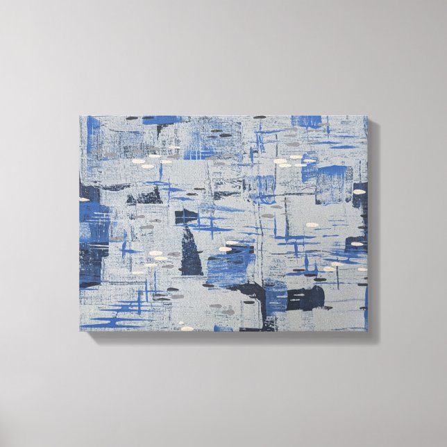 Impressão Em Tela Caminhada de inverno. Abstrato acrílico. Tempestad (Frente)