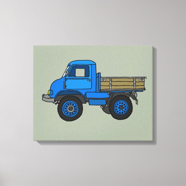 Impressão Em Tela Caminhão azul (Frente)