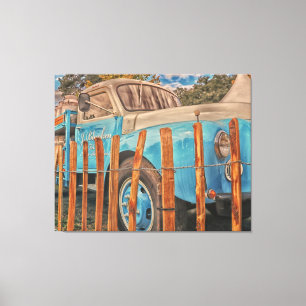 Impressão Em Tela Caminhão de Leite Antigo