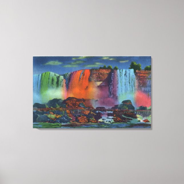 Impressão Em Tela Caminhar até a Caverna dos Ventos à Noite (Frente)