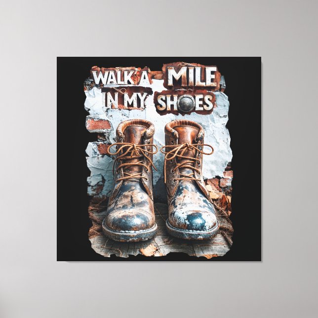 Impressão Em Tela Caminhar um monte em meus Calçados - Russo Inspira (Frente)