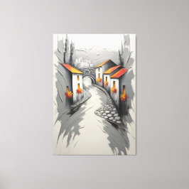 Impressão Em Tela Caminho da Vila Hillside