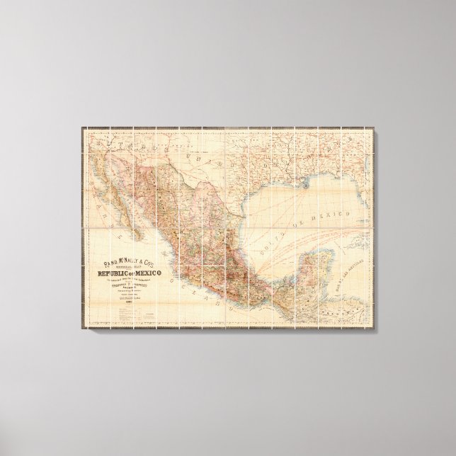 Impressão Em Tela Caminho de ferro Mexicano (Frente)