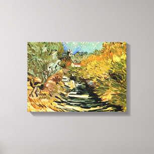 Impressão Em Tela Caminho de Vincent van Gogh em Saint-Remy, Figura 
