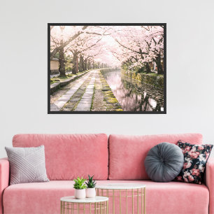 Impressão Em Tela Caminho do Canal das Cerejeiras de Kyoto em Arte d