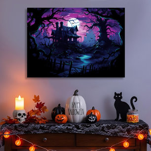 Impressão Em Tela Caminho do Crepúsculo para o Maneiro de Halloween