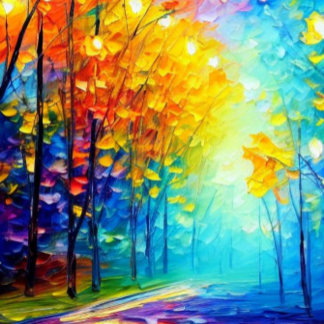 Impressão Em Tela Caminho iluminado