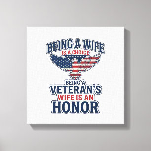 Impressão Em Tela Camisa Águia Patriótica Honra Esposa de Veterano