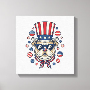 Impressão Em Tela Camisa com Desenho de Gravação Vintage do Bulldog 
