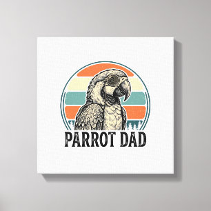 Impressão Em Tela Camisa com Desenho de Gravura de Papagaio Pai Pôr 