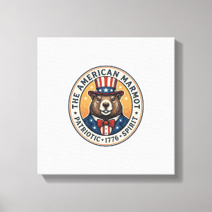 Impressão Em Tela Camisa com Desenho de Gravura Vintage de Marmota P