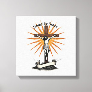 Impressão Em Tela Camisa Cristã Jesus Cruz Fé Gravação Vintage