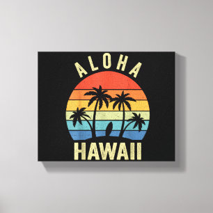 Impressão Em Tela Camisa da Ilha Havaiana Aloha Havaí Praia de Surf