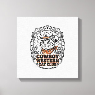 Impressão Em Tela Camisa de Arte de Vaqueiro Ocidental Amante de Gat