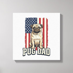 Impressão Em Tela Camisa de cachorro com gravação vintage patriótica