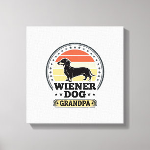 Impressão Em Tela Camisa de desenho de Dachshund avô cachorro salsic
