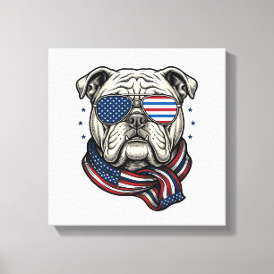 Impressão Em Tela Camisa de Desenho de Gravura Vintage de Bulldog Pa