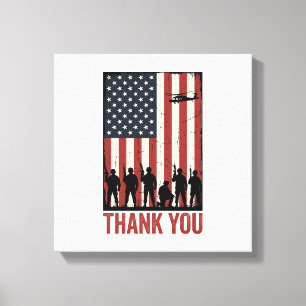 Impressão Em Tela Camisa de Design de Bandeira Americana Militar Obr