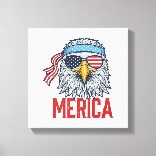 Impressão Em Tela Camisa de Gravura Vintage Águia Patriótica Merica 