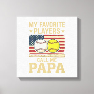 Impressão Em Tela Camisa de jogadores de beisebol e softbol do papai