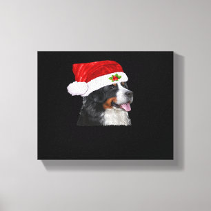 Impressão Em Tela Camisa de Natal do Cão de Montanha Bernês Natal Co