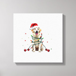 Impressão Em Tela Camisa de Natal Feia de Cachorro Boxer Branco, Div