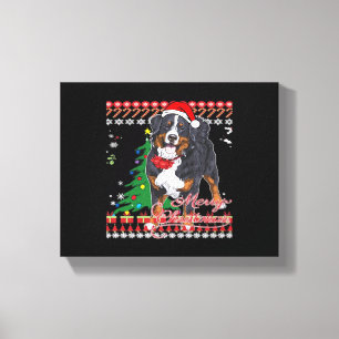 Impressão Em Tela Camisa de Natal Feia de Cachorro Montanhês de Bern