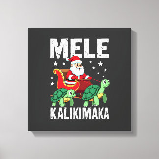 Impressão Em Tela Camisa de Natal Mele Kalikimaka  Trenó do Papai No