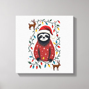 Impressão Em Tela Camisa de Natal para Presente de Amante de Preguiç