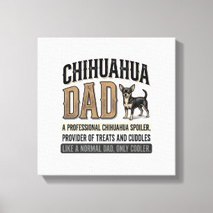 Impressão Em Tela Camisa de Pai de Chihuahua Vintage Design_1