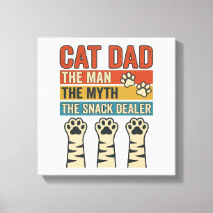 Impressão Em Tela Camisa de Pai de Gato O Negociante de Lanche Vinta