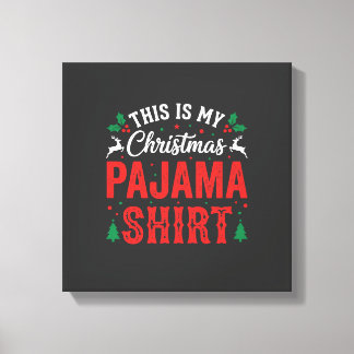 Impressão Em Tela Camisa de pijama de Natal Festa Divertida