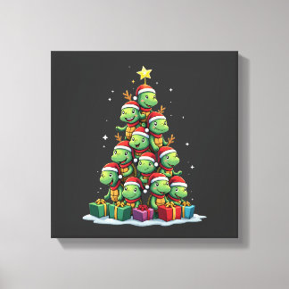Impressão Em Tela Camisa de Tartaruga Marinha Árvore de Natal Tartar