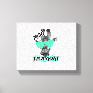 Impressão Em Tela Camisa Divertida de Girafa Moo Eu Sou Uma Cabra An